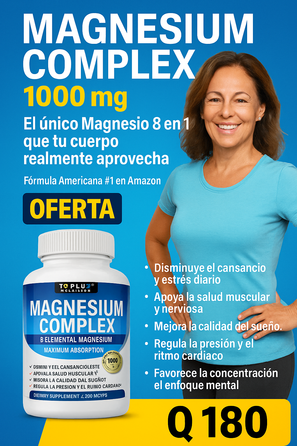 MAGNESIO COMPLEX El único 8 en 1 que tu cuerpo realmente aprovecha