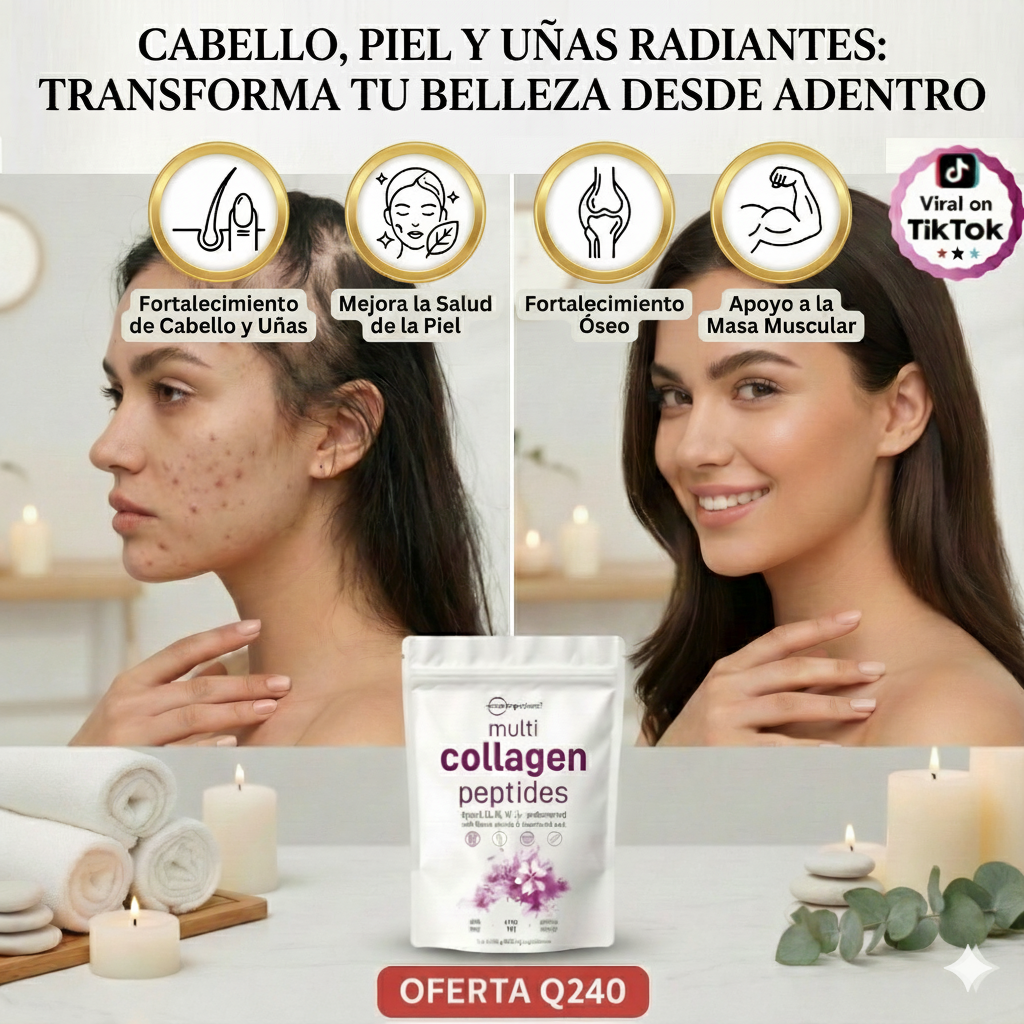 Collagen Peptides| El reto de los 30 días: cambia tu piel, uñas y cabello.